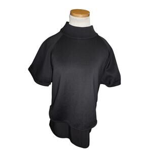 Athleta Black Mock Neck Short Sleeve Pullover Top – Size Small